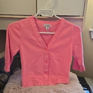 Old Navy 1/2 Sleeve Kids Children Pink Cardigan Sweater Large 10-12 Years